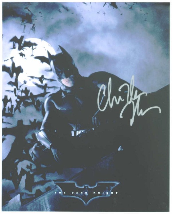 CHRISTIAN BALE THE DARK KNIGHT AUTOGRAPHED 8x10 PHOTO