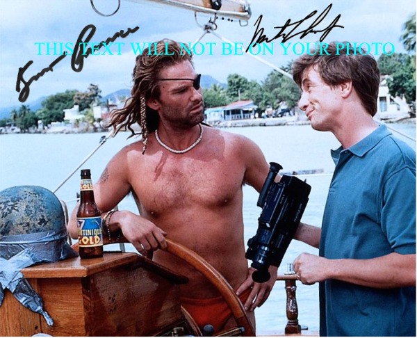 CAPTAIN RON AUTOGRAPHED 8x10 PHOTO KURT RUSSELL AND MARTIN SHORT