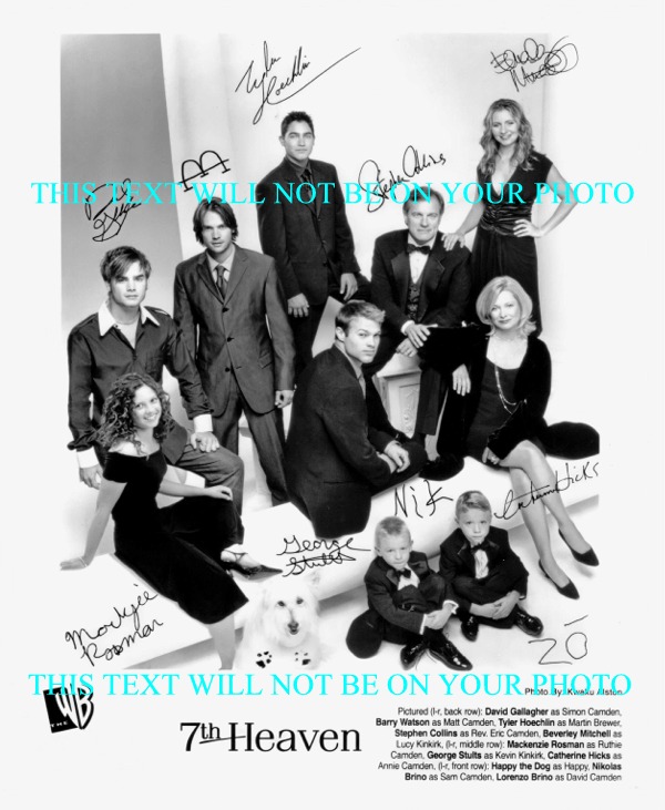7th HEAVEN AUTOGRAPHED PHOTO, 7th HEAVEN SIGNED PHOTO, SEVENTH HEAVEN TV SHOW, 7 th HEAVEN