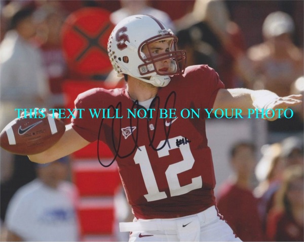 ANDREW LUCK AUTOGRAPHED PHOTO, ANDREW LUCK SIGNED 8x10 PHOTO STANFORD, ANDREW LUCK AUTO QB