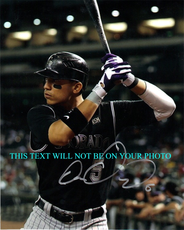 CARLOS GONZALEZ AUTOGRAPH, CARLOS GONZALEZ AUTOGRAPHED, CARLOS GONZALEZ SIGNED, CARLOS GONZALEZ PHOT