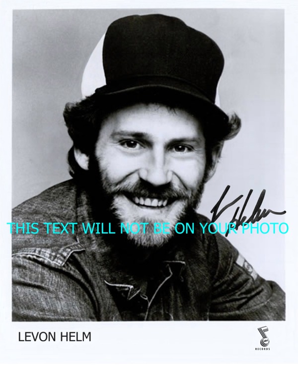 LEVON HELM AUTOGRAPHED, LEVON HELM SIGNED, LEVON HELM AUTOGRAPH, LEVON HELM PHOTOS, LEVON HELM AUTO