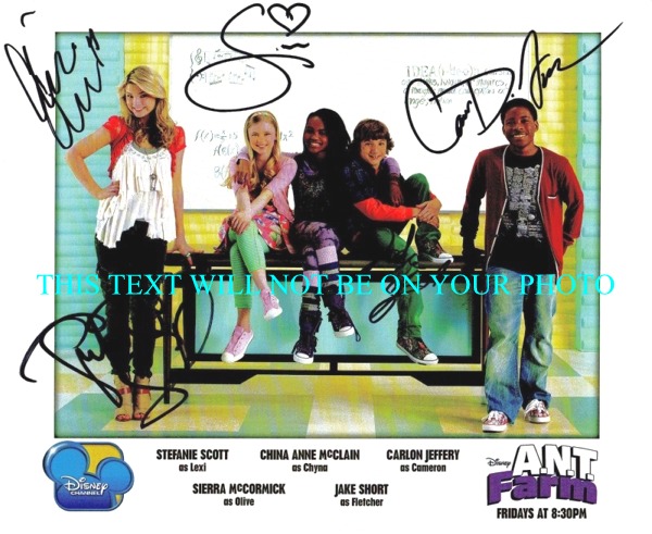 ANT FARM AUTOGRAPHED, ANT FARM SIGNED PHOTO, A.N.T. FARM CAST AUTOGRAPHED 8x10 PICTURE, ANT FARM