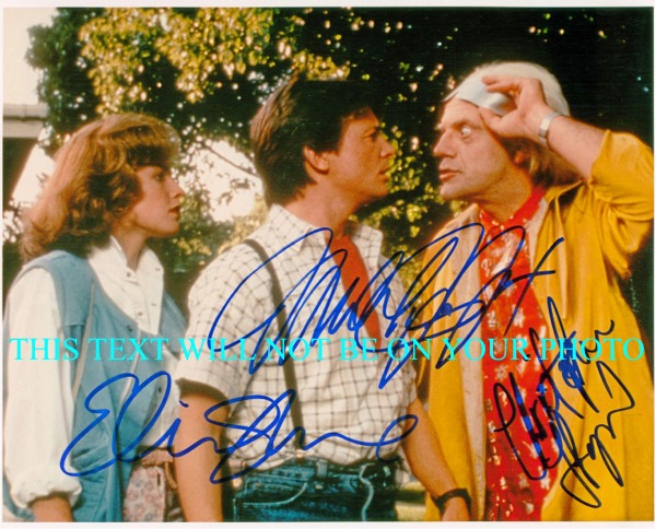 BACK TO THE FUTURE AUTOGRAPHED, BACK TO THE FUTURE AUTOGRAMM SIGNED 8x10 PHOTO, LLOYD FOX AND SHUE