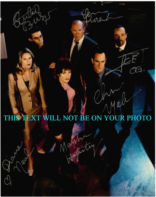 LAW AND ORDER SVU AUTOGRAPHED PHOTO, LAW AND ORDER SVU CAST SIGNED 8x10 PHOTO, SPECIAL VICTIMS UNIT