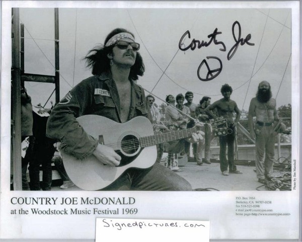 COUNTRY JOE McDONALD SIGNED 8x10 PHOTO