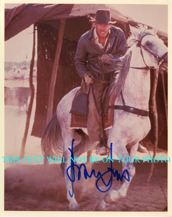 HARRISON FORD AUTOGRAPHED PHOTO, HARRISON FORD INDIANA JONES SIGNED 8x10 PHOTO