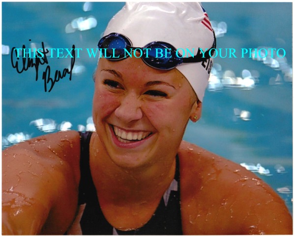 ELIZABETH BEISEL AUTOGRAPHED PHOTO, ELIZABETH BEISEL OLYMPICS, ELIZABETH BEISEL SIGNED 8x10 PHOTO
