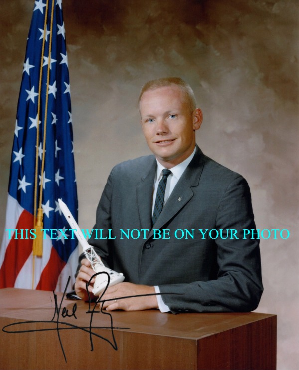 NEIL ARMSTRONG AUTOGRAPHED PHOTO YOUNG, NEIL ARMSTRONG SIGNED 8x10 PHOTO