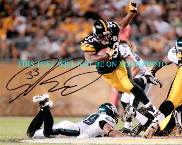 ISAAC REDMAN AUTOGRAPHED PHOTO, ISAAC REDMAN SIGNED 8x10 PHOTO PITTSBURGH STEELERS