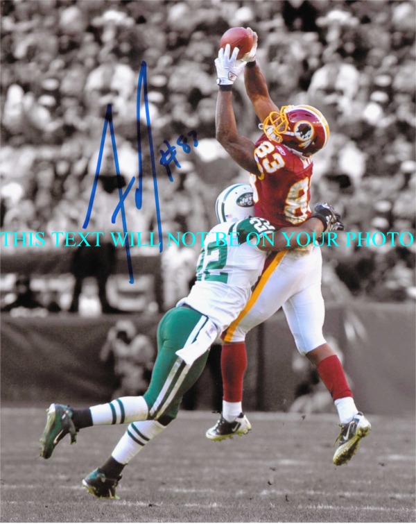 FRED DAVIS AUTOGRAPHED PHOTO, FRED DAVIS SIGNED 8x10 PHOTO WASHINGTON REDSKINS TE