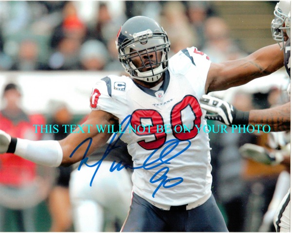 MARIO WILLIAMS AUTOGRAPHED PHOTO, MARIO WILLIAMS SIGNED 8x10 PHOTO HOUSTON TEXANS