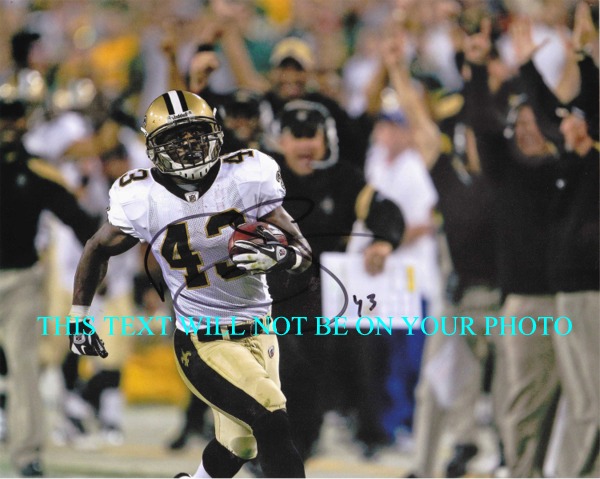 DARREN SPROLES AUTOGRAPHED, DARREN SPROLES SIGNED 8x10 PHOTO, DARREN SPROLES NEW ORLEANS SAINTS