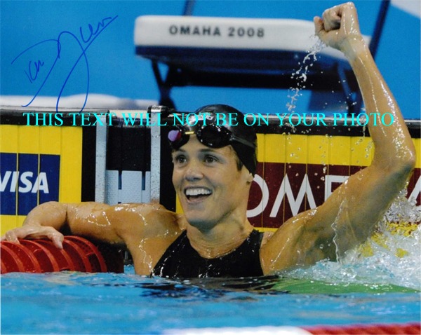 DARA TORRES AUTOGRAPHED PHOTO, DARA TORRES SIGNED 8x10 PHOTO OLYMPICS MEDALIST