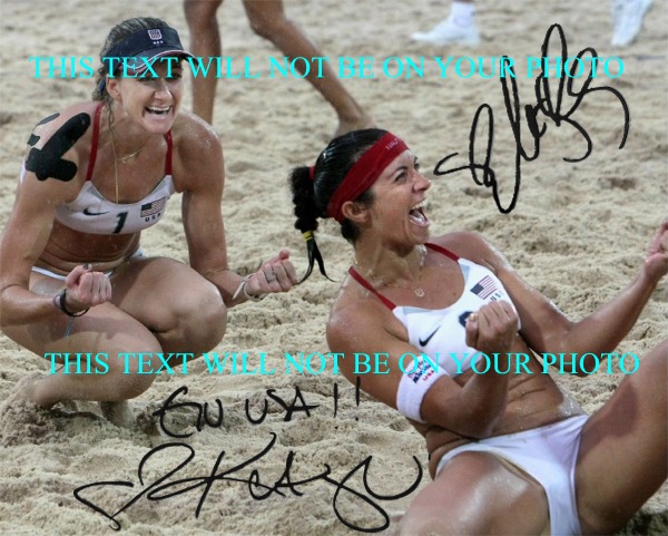 KERRI WALSH AND MISTY MAY TREANOR AUTOGRAPHED PHOTO, KERRI WALSH  MISTY MAY TREANOR SIGNED 8x10