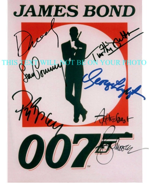 007 JAMES BOND 6 BONDS LAZENBY SEAN CONNERY MOORE DALTON BROSNAN DANIEL CRAIG SIGNED AUTOGRAPH PHOTO