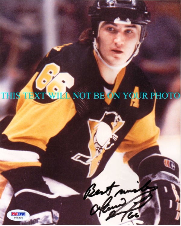 MARIO LEMIEUX AUTOGRAPHED PHOTO, MARIO LEMIEUX SIGNED 8x10 PHOTO, MARIO LEMIEUX PITTSBURGH PENGUINS