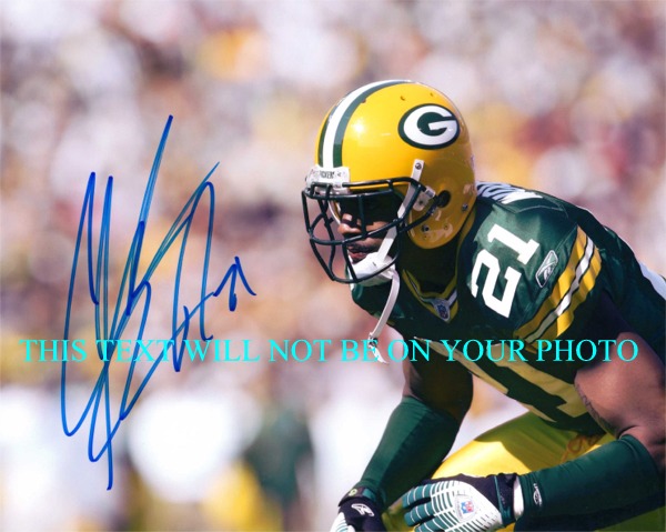 CHARLES WOODSON AUTOGRAPHED, CHARLES WOODSON SIGNED 8x10 PHOTO, CHARLES WOODSON GREEN BAY PACKERS