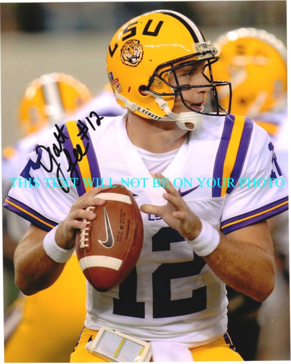 JARRETT LEE AUTOGRAPHED, JARRETT LEE SIGNED 8x10 PHOTO, JARRETT LEE LSU