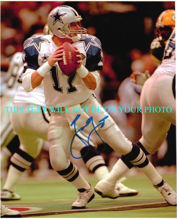 JASON GARRETT AUTOGRAPHED, JASON GARRETT SIGNED 8x10 PHOTO, JASON GARRETT DALLAS COWBOYS