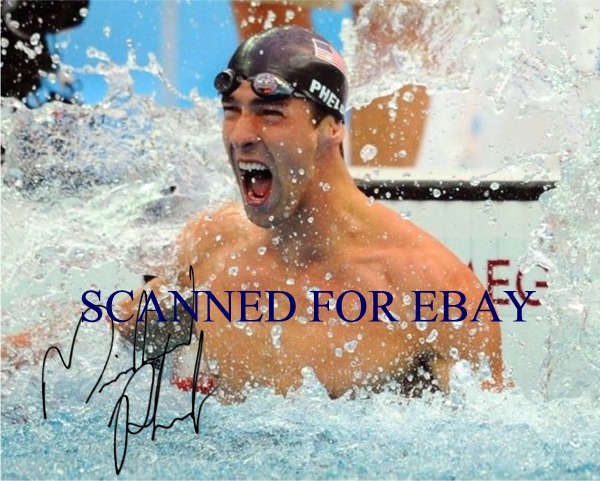 MICHAEL PHELPS AUTOGRAPHED, MICHAEL PHELPS SIGNED 8x10 PHOTO, MICHAEL PHELPS OLYMPICS GOLD MEDALIST