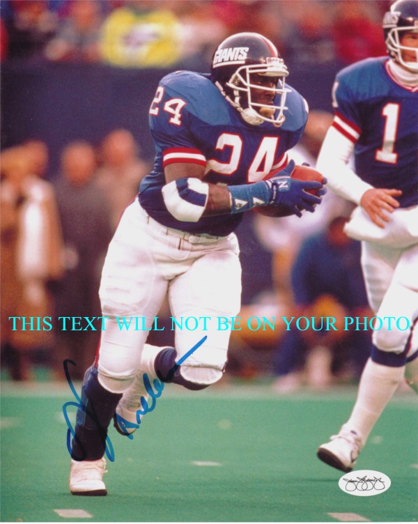 OTTIS ANDERSON AUTOGRAPHED, OTTIS ANDERSON SIGNED 8x10 PHOTO, OTTIS ANDERSON NEW YORK GIANTS