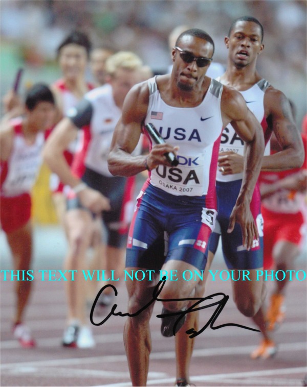 ANGELO TAYLOR AUTOGRAPHED, ANGELO TAYLOR SIGNED 8x10 PHOTO, ANGELO TAYLOR OLYMPICS TEAM USA