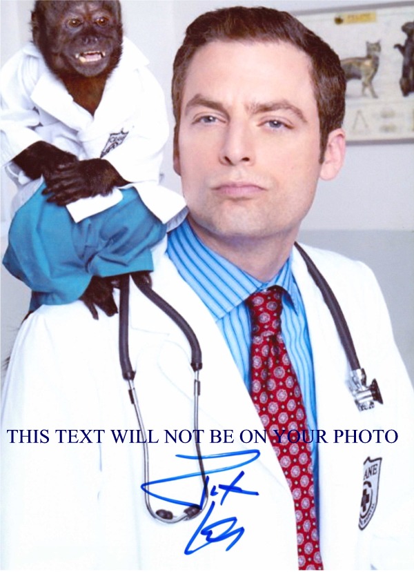 JUSTIN KIRK AUTOGRAPHED ANIMAL PRACTICE, JUSTIN KIRK SIGNED 8x10 PHOTO, JUSTIN KIRK ANIMAL PRACTICE