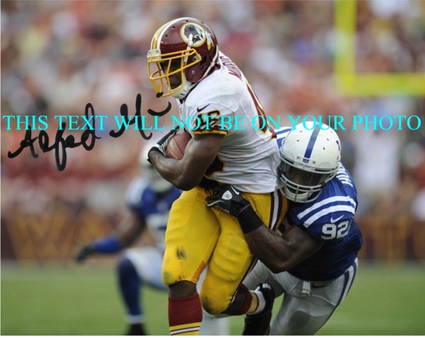 ALFRED MORRIS AUTOGRAPHED, ALFRED MORRIS SIGNED 8x10 PHOTO, ALFRED MORRIS WASHINGTON REDSKINS,
