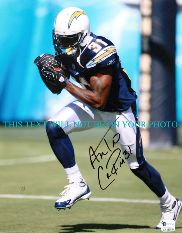 ANTONIO CROMARTIE AUTOGRAPHED, ANTONIO CROMARTIE SIGNED 8x10 PHOTO, ANTONIO CROMARTIE SAN DIEGO