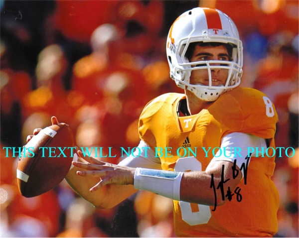 TYLER BRAY AUTOGRAPHED, TYLER BRAY SIGNED 8x10 PHOTO, TYLER BRAY TENNESSEE, TYLER BRAY AUTO
