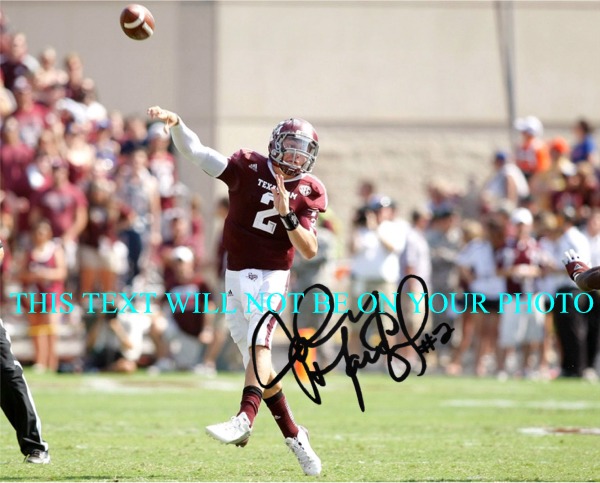 JOHNNY MANZIEL AUTOGRAPHED, JOHNNY MANZIEL SIGNED 8x10 PHOTO, JOHNNY MANZIEL TEXAS A&M HEISMAN AUTO
