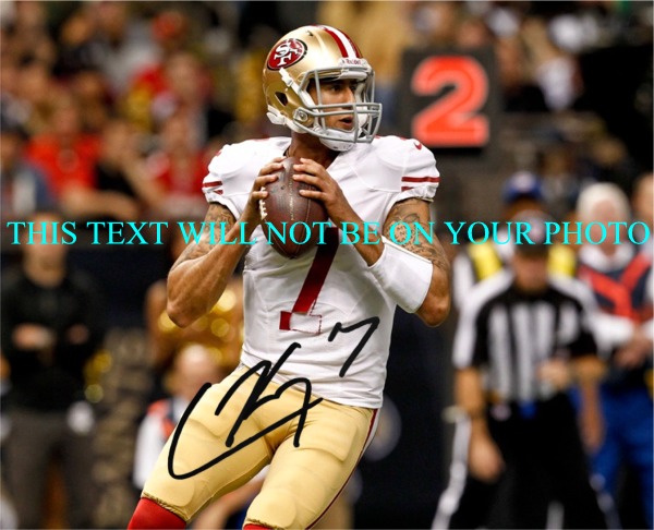 COLIN KAEPERNICK AUTOGRAPHED, COLIN KAEPERNICK SIGNED 8x10 PHOTO, COLIN KAEPERNICK SAN FRANCISCO QB