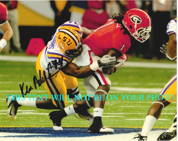 KENDRICK ADAMS LSU AUTOGRAPHED PHOTO,  KENDRICK ADAMS SIGNED PICTURE, KENDRICK ADAMS FOOTBALL