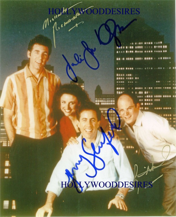 SEINFELD CAST 2 AUTOGRAPHED PHOTO, SEINFELD CAST SIGNED PICTURE, SEINFELD CAST