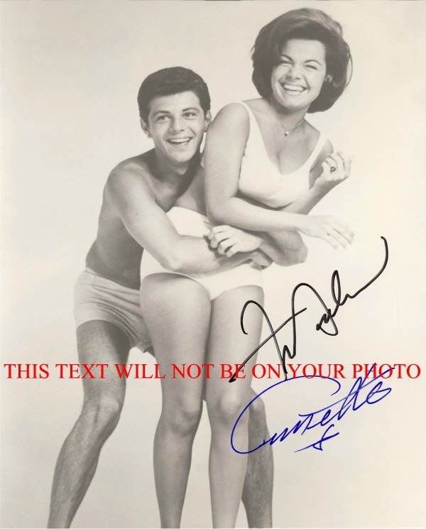 ANNETTE FUNICELLO AND FRANKIE AVALON SIGNED PHOTO, ANNETTE FUNICELLO FRANKIE AVALON AUTOGRAPHED