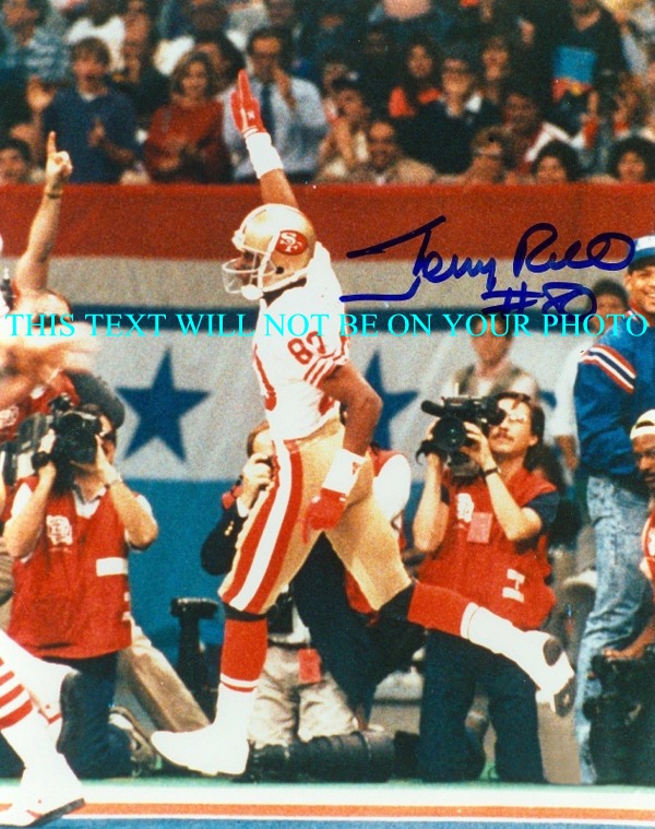 JERRY RICE SAN FRANCISCO 49ERS AUTOGRAPHED PHOTO, JERRY RICE SIGNED PICTURE, JERRY RICE AUTO