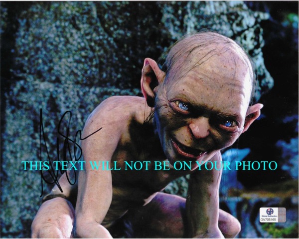 ANDY SERKIS GOLLUM SIGNED PHOTO, ANDY SERKIS AUTOGRAPHED PICTURE, ANDY SERKIS GOLLUM