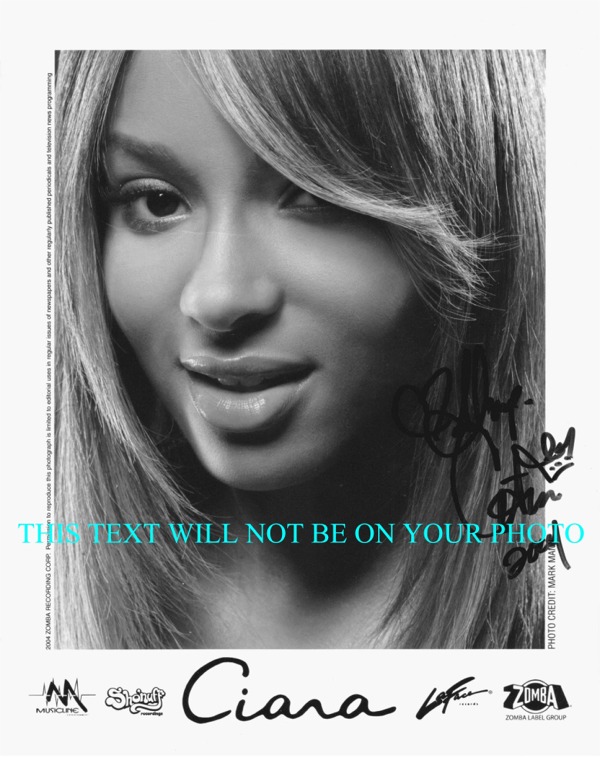 CIARA AUTOGRAPHED PHOTO, CIARA SIGNED PICTURE, CIARA AUTOGRAPHED