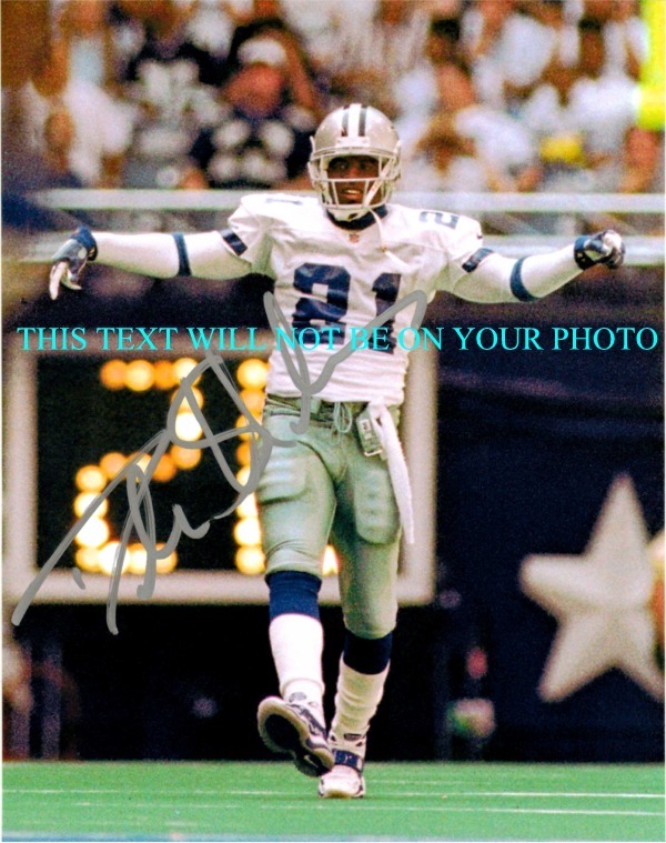 DEION SANDERS DALLAS COWBOYS AUTOGRAPHED PHOTO, DEION SANDERS SIGNED PHOTO, DEION SANDERS AUTO