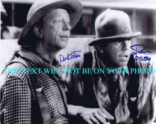 DON KNOTTS AND TIM CONWAY AUTOGRAPHED PHOTO, DON KNOTTS TIM CONWAY SIGNED PHOTO