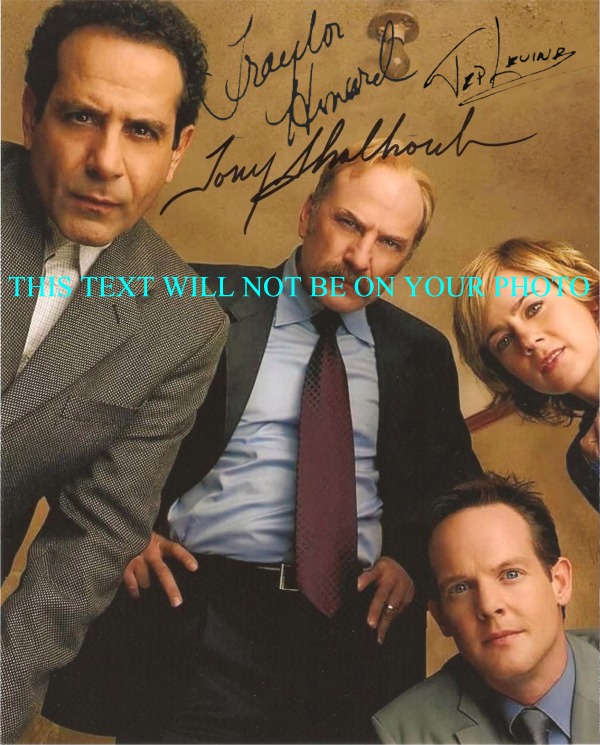 MONK CAST TONY SHALHOUB TRAYLOR HOWARD TED LEVINE AUTOGRAPHED PHOTO