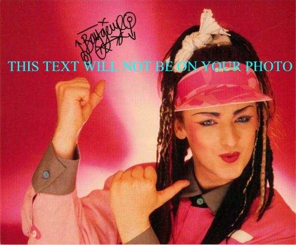 BOY GEORGE CULTURE CLUB SIGNED PHOTO, BOY GEORGE CULTURE CLUB AUTOGRAPHED