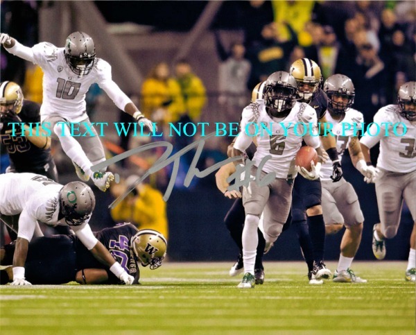 DEANTHONY THOMAS  SIGNED PHOTO, DEANTHONY THOMAS AUTOGRAPHED, DEANTHONY THOMAS OREGON DUCKS AUTO