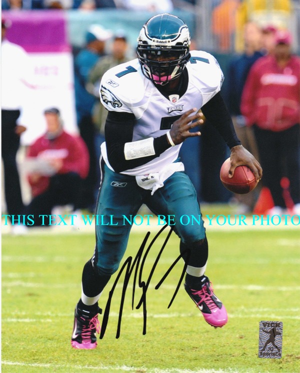 MICHAEL VICK EAGLES 4 AUTOGRAPHED PHOTO, MICHAEL VICK SIGNED, MICHAEL VICK AUTO