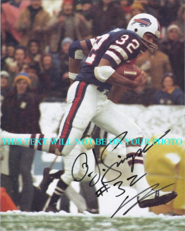OJ SIMPSON AUTOGRAPHED PHOTO, OJ SIMPSON SIGNED PHOTO, OJ SIMPSON AUTO