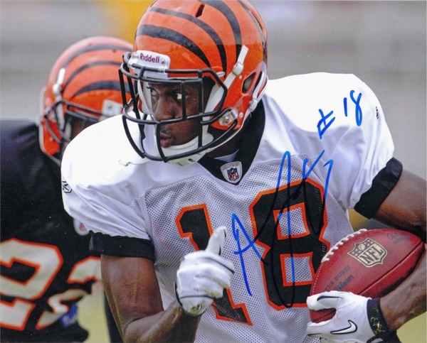 AJ GREEN 3 CINCINNATI BENGALS AUTOGRAPHED PHOTO, AJ GREEN SIGNED, AJ GREEN AUTO