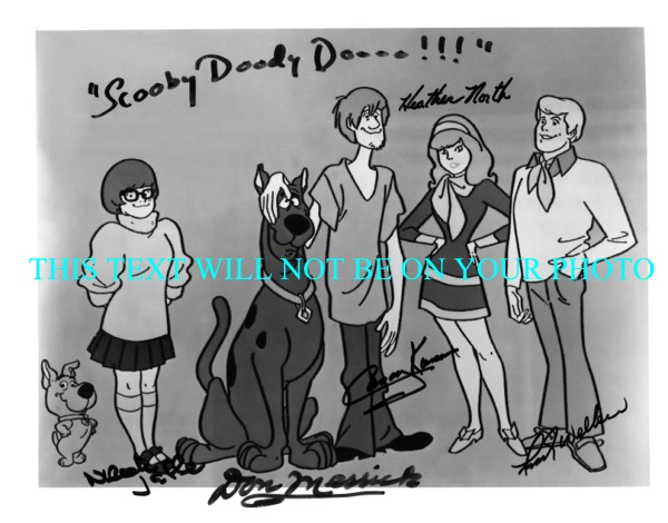 SCOOBY DOO CAST AUTOGRAPHED PHOTO CASEY KASEM DON MESSICK HEATHER NORTH +, SCOOBY DOO SIGNED 8x10