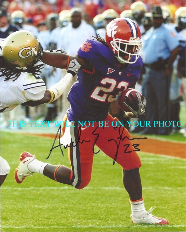 ANDRE ELLINGTON CLEMSON SIGNED PHOTO, ANDRE ELLINGTON AUTOGRAPHED, ANDRE ELLINGTON AUTO