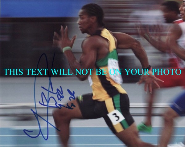 YOHAN BLAKE SILVER OLYMPIC MEDALIST AUTOGRAPHED PHOTO, YOHAN BLAKE SIGNED, YOHAN BLAKE AUTO